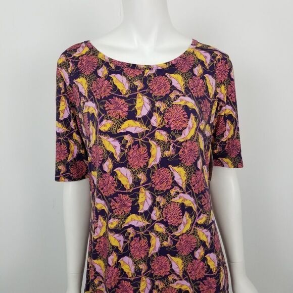 NWT Lularoe Floral Julia Dress Size Large - Picture 2 of 5